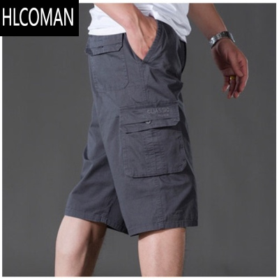 HLCOMAN夏季薄款多口袋工装短裤男宽松潮牌七分裤大码日系复古五分裤