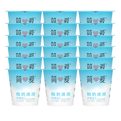 简爱酸奶滑滑原味100g*18杯(3-7天内顺丰冷链发货)