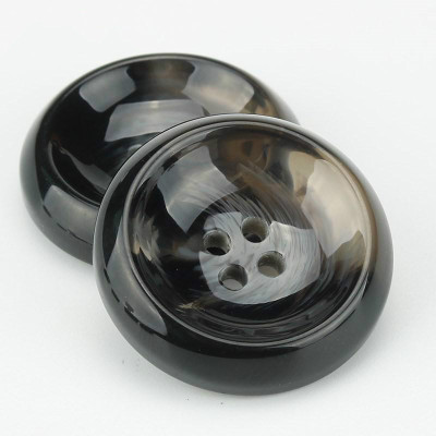 家柏饰(CORATED)树脂纽扣四眼花纹扣子羊绒皮大衣风衣毛呢外套圆形钮扣