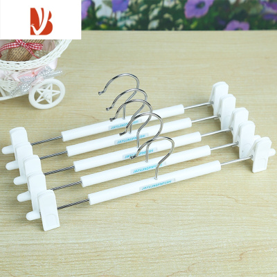 三维工匠家用晾晒裤夹子批发塑料裤架子服装店裤挂防滑内衣架子10个装