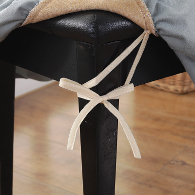 美帮汇雪尼尔定做凳子防尘罩布艺家用钢琴凳套子圆梳妆台化妆凳罩防滑