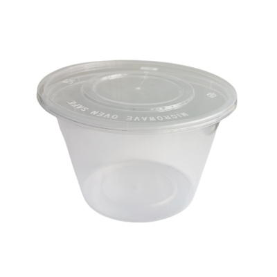 曼迩丹 一次性餐盒 圆形750ml带盖 /个