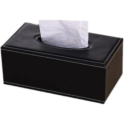 历途科技皮革纸巾盒黑色23.5*13.5*9.5cm 个