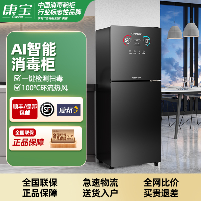 康宝(Canbo)消毒柜立式家用270L大容量 厨房碗筷餐具AI智能消毒碗柜XDZ270-LF7