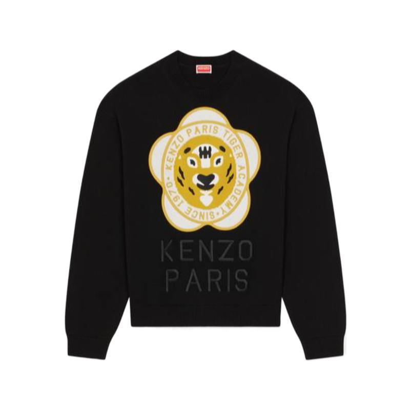 高田贤三(Kenzo)羊毛圆领毛衣男运动卫衣时尚百搭休闲长袖KENZO风