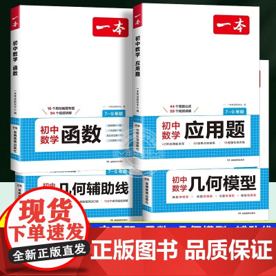 2026新版一本初中数学几何模型七八九年级函数应用题 初一二三几何辅助线 函数视频讲解结合模型思维导图全国通用湖南教育出