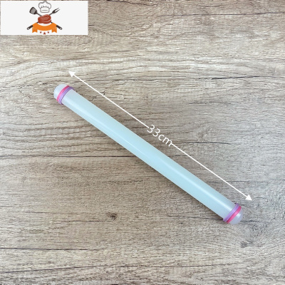 塑料pp擀面杖白色不粘翻糖擀面棍饺子皮擀面棒硅胶家用烘焙工具 敬平 33cm