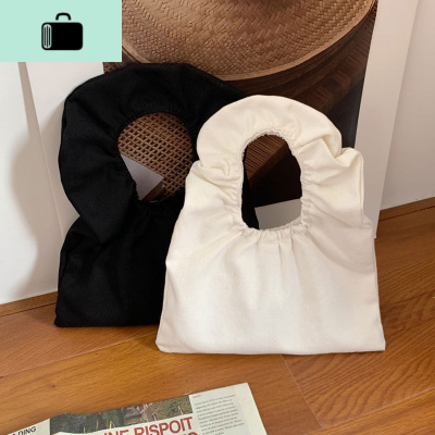 2020新款夏韩版ins风褶皱荷叶边手提饺子包纯色手拎包女洋气百搭NEW LAKE女斜挎包