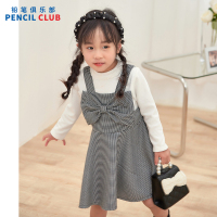 [1件3折]铅笔俱乐部秋冬新款女小童连衣裙儿童大蝴蝶结背心裙宝宝裙子