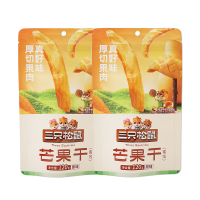 三只松鼠芒果干蜜饯零食休闲小吃厚切芒果干120g*2袋