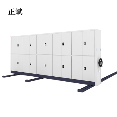 正斌钢制档案室密集架手摇式移动档案柜文件柜一列五组每立方单价