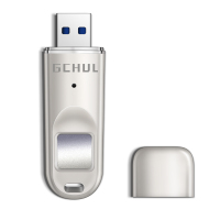 杰储(GCHUL) UP1200 64G USB3.0 指纹加密U盘 (计价单位:个) 银色