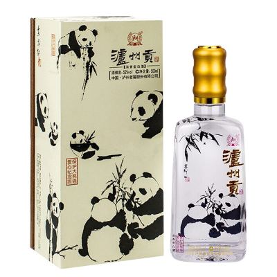 泸州老窖泸州贡保护大熊猫酒纪念版52度浓香白酒500ml 单瓶装