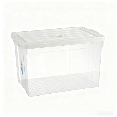 百晟长恒 BSCH-A81GS 55L 防水防潮透明整理收纳箱(计价单位:个)白盖透明