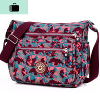 印花帆布包斜挎包女包中老年妈妈包轻便防水单肩包休闲大容量布包NEW LAKE女士单肩包