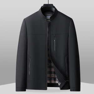 新款爸爸装50岁春季夹克中老年男式外套40-50岁中年服装男大码