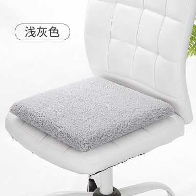 美帮汇记忆棉椅子坐垫毛绒冬天办公室保暖椅垫加厚地板学生凳子冬季座垫