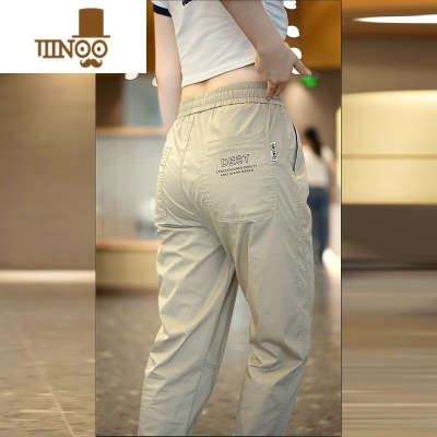 YANXU2023新款工装休闲裤男夏季薄款潮牌运动宽松束脚百搭长裤子款