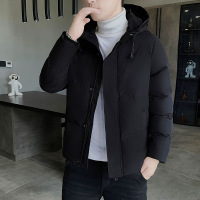 男装仿羽绒棉服连帽纯色秋冬季新款男士棉衣青年潮流保暖外套