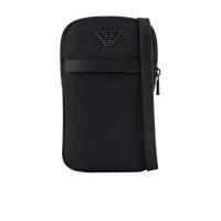 Emporio Armani男士黑色拉链单肩包可调节肩带休闲斜挎包时尚潮流