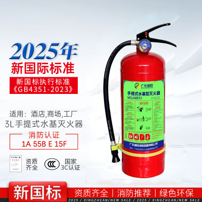 诚胜消防25年新国标MS/ABEF3 手提式水基灭火器 3升 单位:个