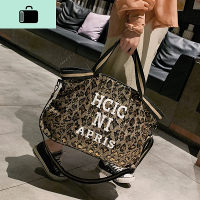 洋气亮片字母大包包女2020新款潮韩版百搭手提斜挎包大容量单肩包NEW LAKE女斜挎包