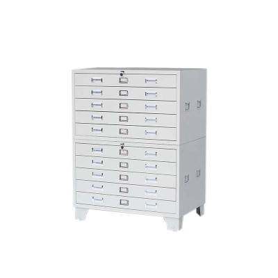 东升顺底图柜工程资料图纸柜0号1号抽屉柜文件柜地图柜菲林柜图纸收纳柜1号双节1000*700*1200 灰白色