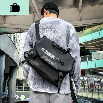 2020新款潮牌大容量斜挎包男女嘻哈街头机能风工装包男单肩包书包NEW LAKE男士单肩包