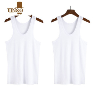 YANXU背心男夏季莫代尔薄款棉紧身运动健身坎肩无袖白色内穿打底汗衫潮