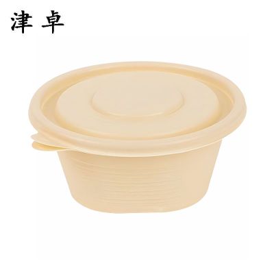 津卓 可降解一次性圆餐盒(300套)500ml 箱