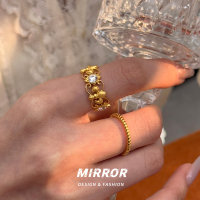 925纯银宫廷风蕾丝鸢尾花戒指女指环尾戒高级感个性轻奢潮送女朋友老婆情人节七夕生日礼物