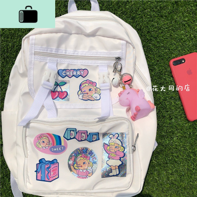 书包女韩版高中学生初中生百搭森系独角兽可爱少女背包 ins双肩包NEW LAKE