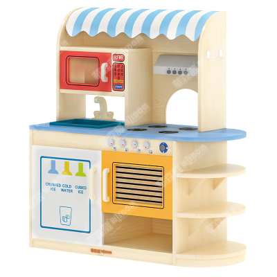 华森葳 多功能厨房组 卡通厨房-碗盘柜+冰箱