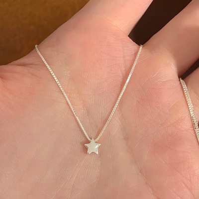 纯银五角星项链日常百搭不掉色永久可水洗锁骨链女2025配裙子送女朋友老婆情人节七夕生日礼物
