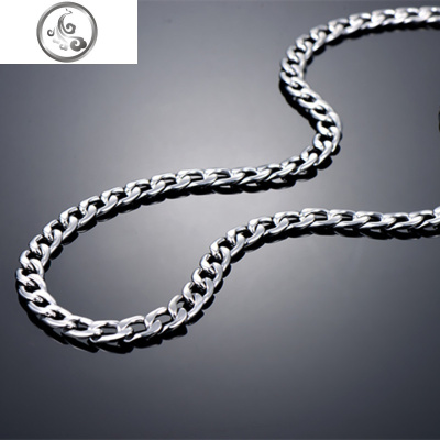 男士项链钛钢韩版简约学生锁骨链嘻哈配饰脖子链子饰品女潮人男生 JiMi