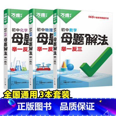 ❤️三科套装[数理化] [正版]2025新解题方法数学物理化学小四门基础知识母题解法题思维方法大全七八九年级政治历史