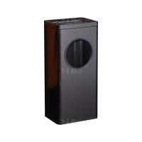 翌嘉YJ4123009 不锈钢酒店垃圾桶大堂宾馆圆口立式垃圾桶 黑色 16L 310*235*665