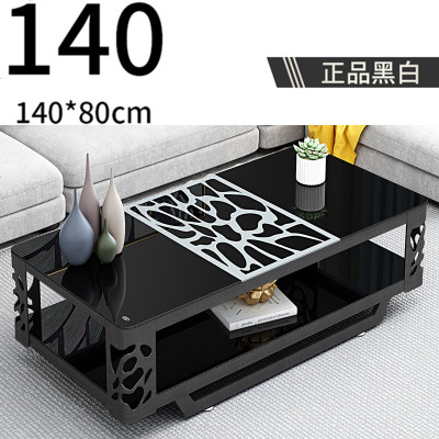 茶几简约现代钢化玻璃铁艺茶几客厅办公时尚创意小户型简易方形桌