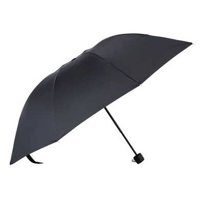 六羊纺 黑胶晴雨伞女两用手动折叠反向防晒防紫外线遮阳太阳伞 个