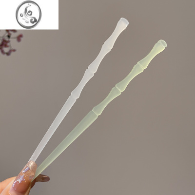 JiMi简约现代竹节发簪女夏天后脑勺盘发簪子气质旗袍汉服发钗头饰古风