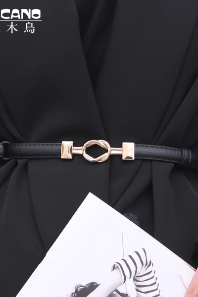 啄木鸟皮带女时尚简约百搭2025新款腰带细配连衣裙子装饰收腰裤带