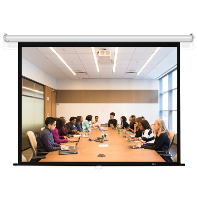 经科JK投影幕布YY2 84寸4:3手动自锁白塑幕投影机投影仪幕布