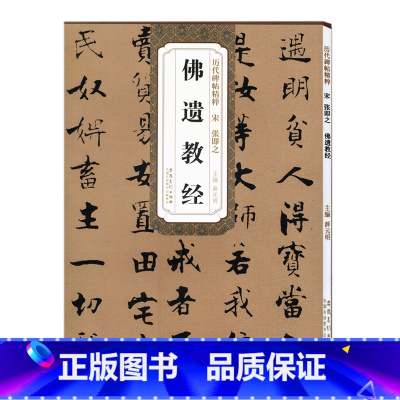 [正版]历代碑帖精粹 宋 张即之佛遗教经 简体旁注附技法解析第三辑碑帖毛笔行楷书法练字帖 安徽美术出版社