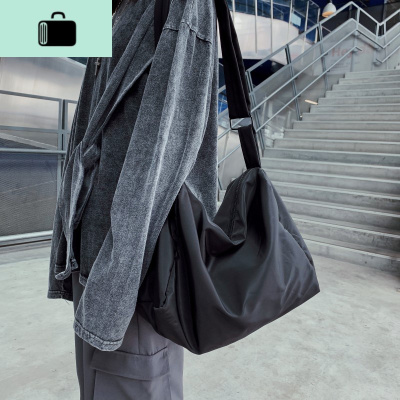 防水尼龙布包女新款韩版斜挎包百搭单肩大包包学院风购物袋大容量NEW LAKE女士单肩包