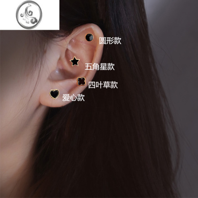 JiMi磁吸耳夹女无耳洞星星爱心吸铁石简约设计假耳饰耳钉耳骨夹耳蜗钉