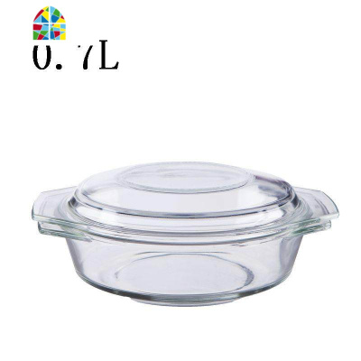 耐热玻璃碗微波炉烤箱专用玻璃餐具烤盘带盖可高温玻璃煲 FENGHOU 0.7L、1L、1.5L、2L4件套