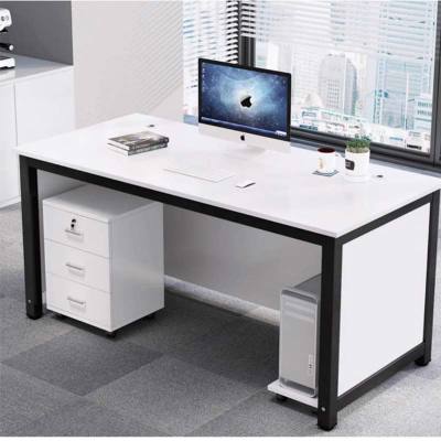 办公桌电脑桌书桌工作台单人桌 120*60*70cm[含活动柜主机托]