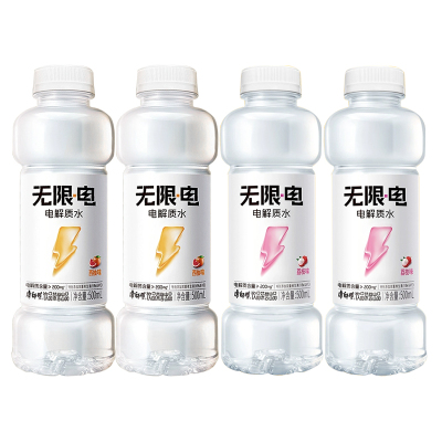 康师傅 无限电 电解质水 西柚+荔枝味500ml*4瓶2口味混合4瓶装 夏日补水小瓶风味饮料