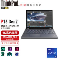 联想笔记本电脑ThinkPad P16 (0CCD) 英特尔酷睿i9 16英寸高性能轻薄设计师工作站i9-13980HX 64G 1TB RTXA4000 12G 4K超清 定制