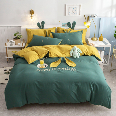 美帮汇少女公主风四件套 全棉水洗棉超柔床单儿童单人三件套